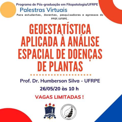 Palestra virtual: Geoestatística aplicada à análise espacial de doenças de plantas