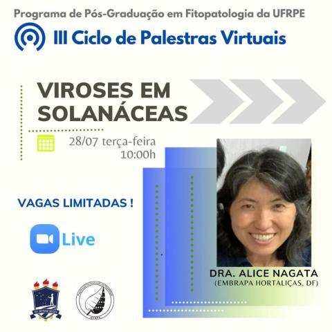 Palestra virtual: Viroses em Solanáceas
