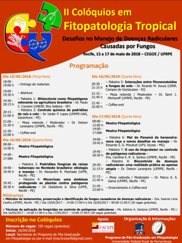  II Colóquios em Fitopatologia Tropical 2018 