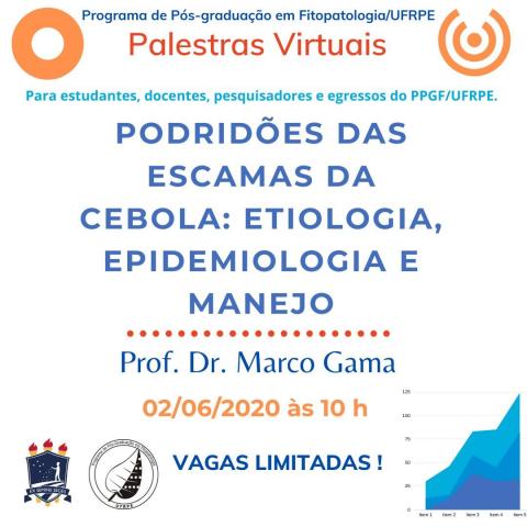 Palestra virtual: Podridões das escamas da cebola: etiologia, epidemiologia e manejo